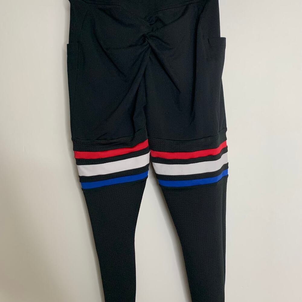 Bombshell Sportswear Scrunch Thigh Highs Red White Blue Womens - Picture 7 of 14